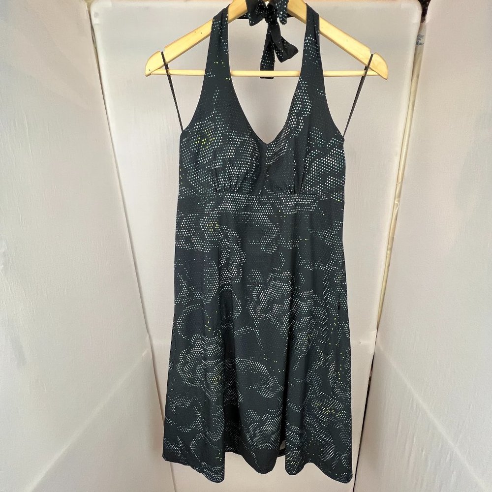 Krimson Klover Marina Halter Dress Floral Dot Pattern Size M